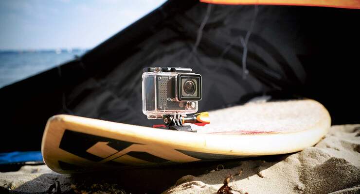 Actioncam am Surfbrett