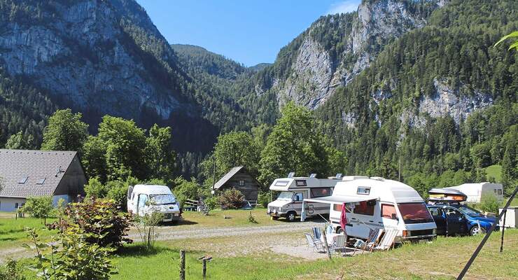 Roßleithen: idyllisch gelegener kleiner Campingplatz.