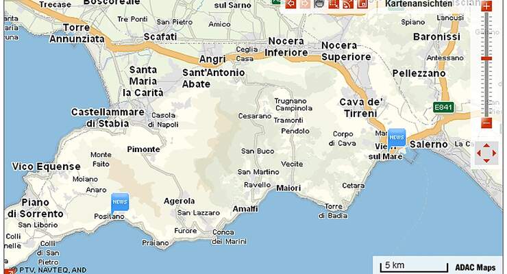 Streckenabschnitt zwischen Vietri sul Mare und Positano ist wieder für Reisemobile gesperrt