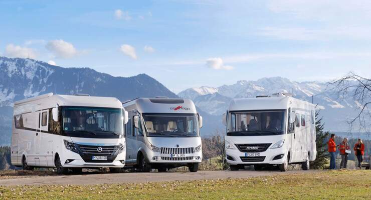 Vergleichstest Carthago Chic E-Line, Hymer B-Klasse SL, N + B Arto